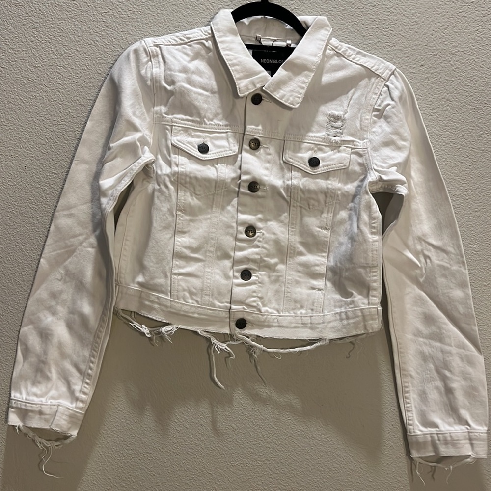 NWT Neon Blonde Rebel Jean Jacket